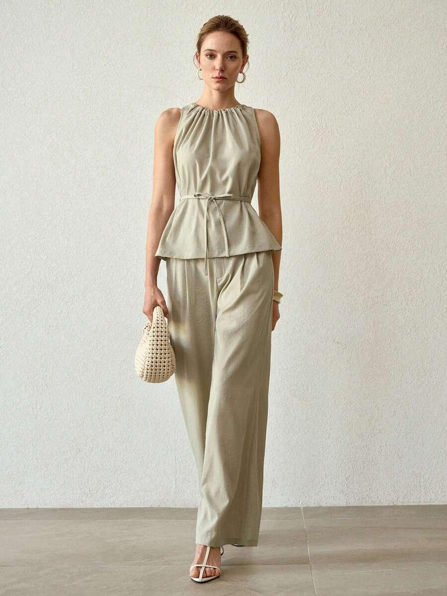 ELEGANCKI DWUCZĘŚCIOWY KOMPLET DAMSKI
