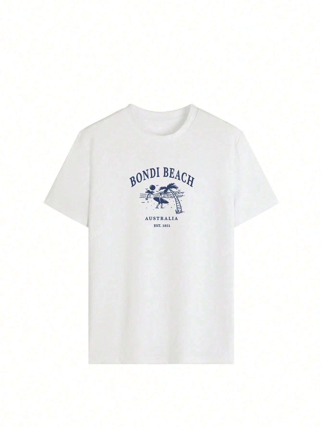 biały t-shirt print