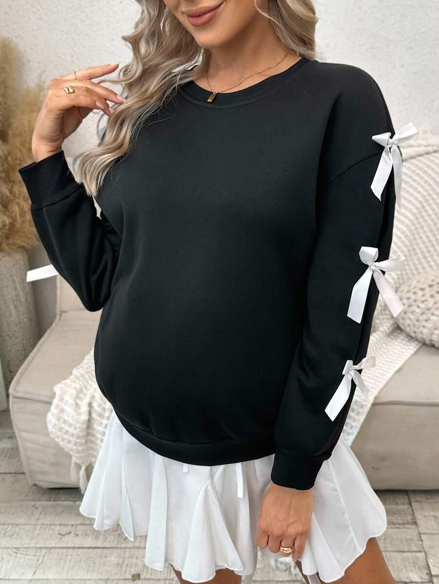 czarna bluza kokardy