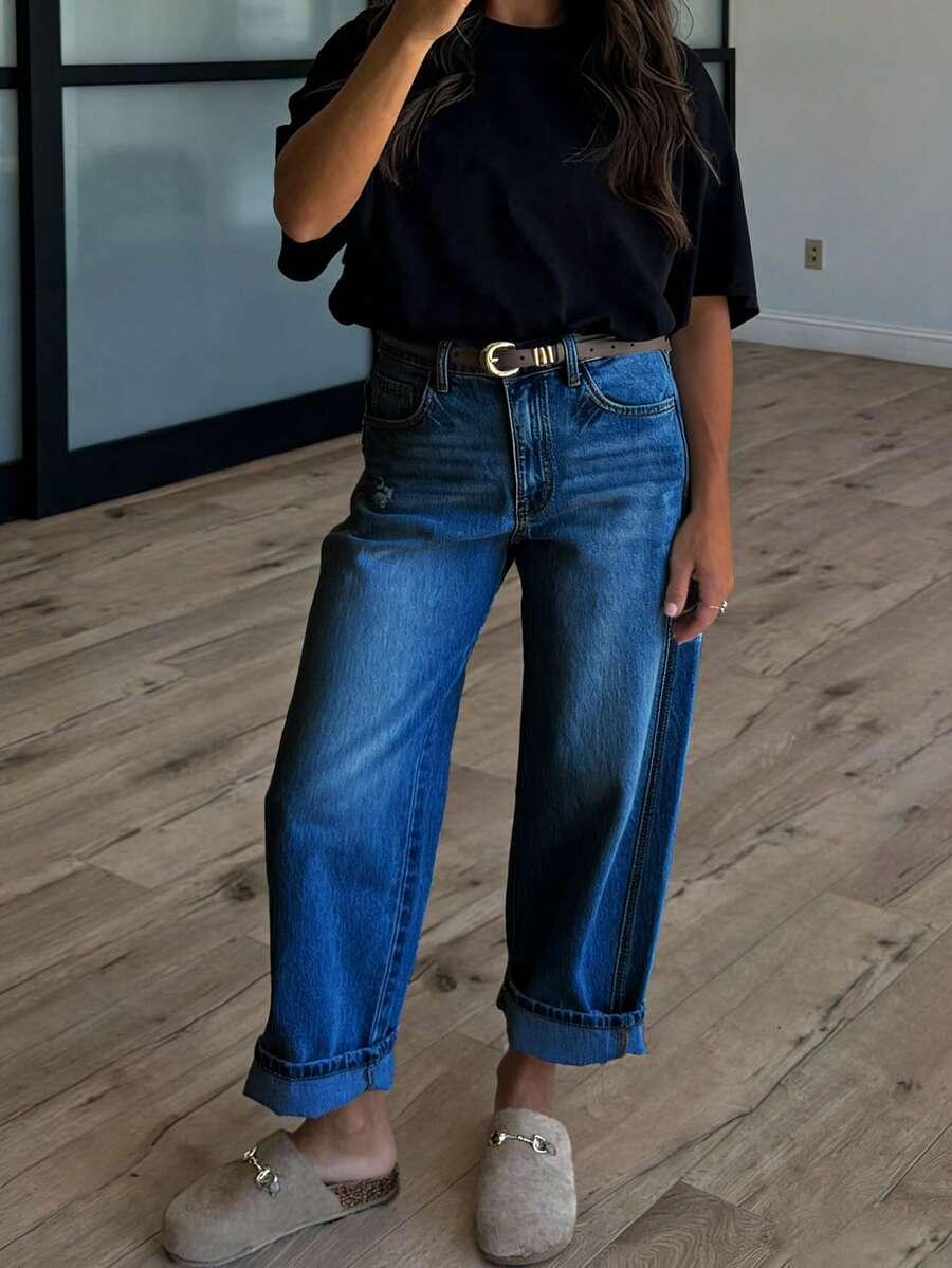 NIEBIESKIE SPODNIE JEANS