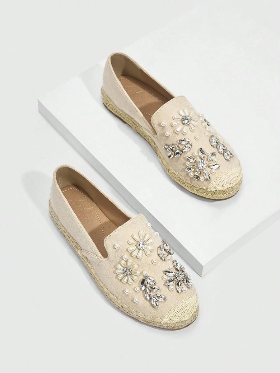BEŻOWE ESPADRYLE ZDOBIENIE