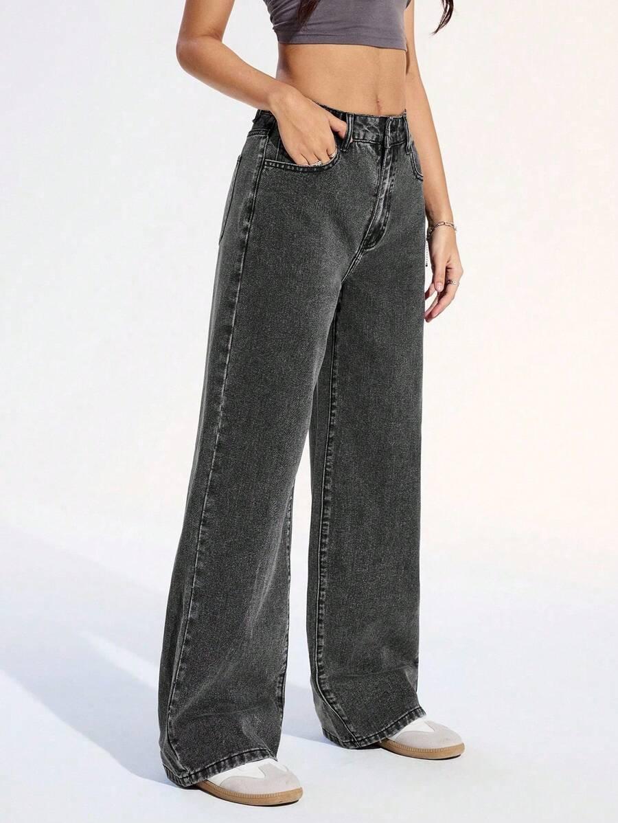 szare spodnie jeans