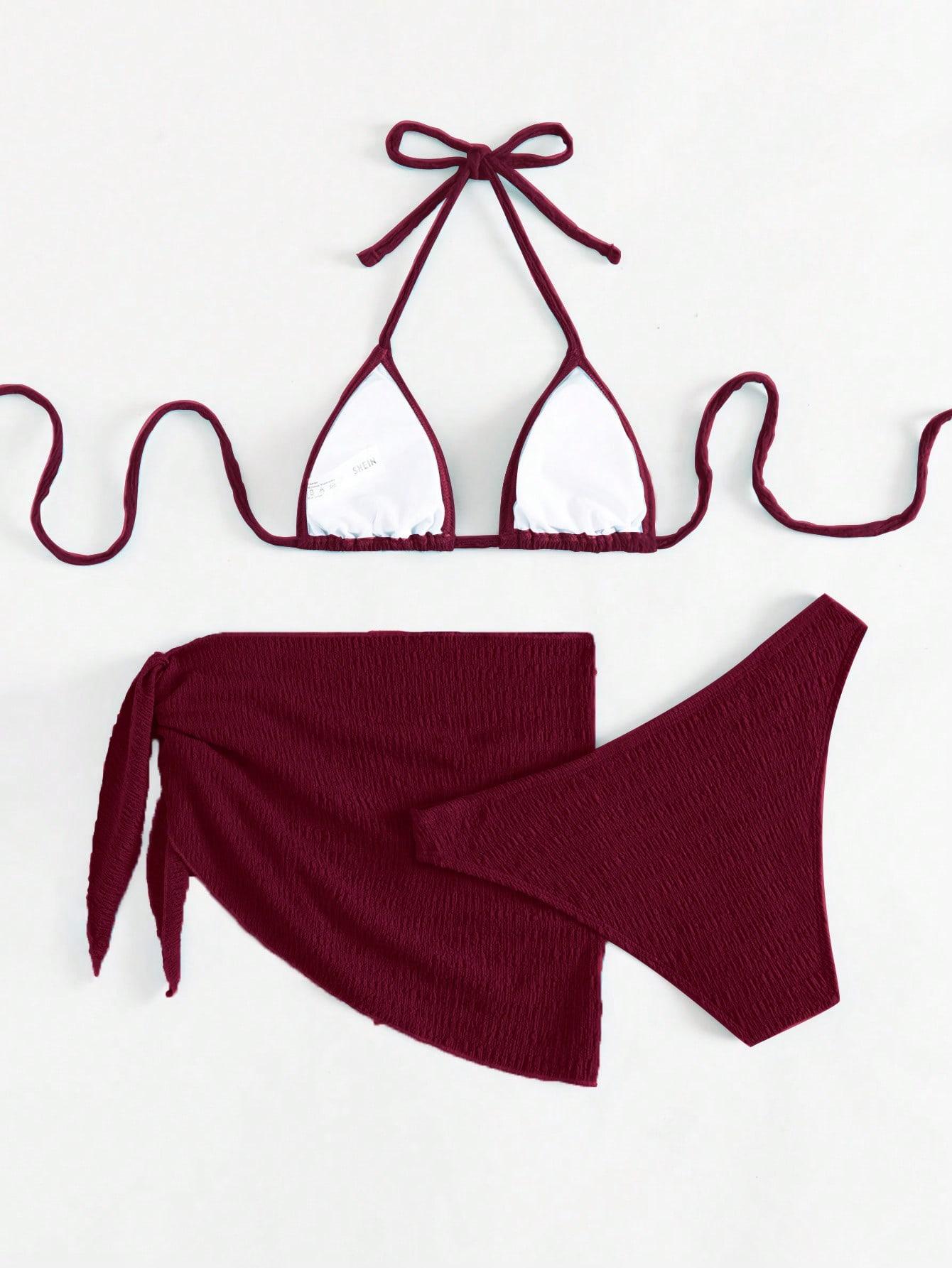bordowy DÓŁ OD BIKINI