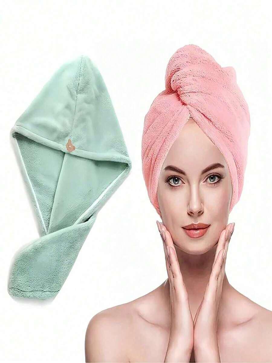beżowy ręcznik turban na głowę