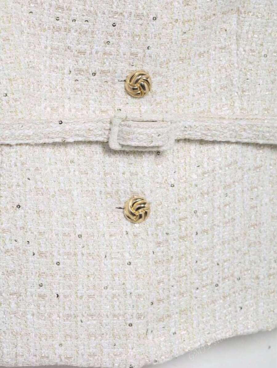 BEŻOWA ELEGANCKA KAMIZELKA 