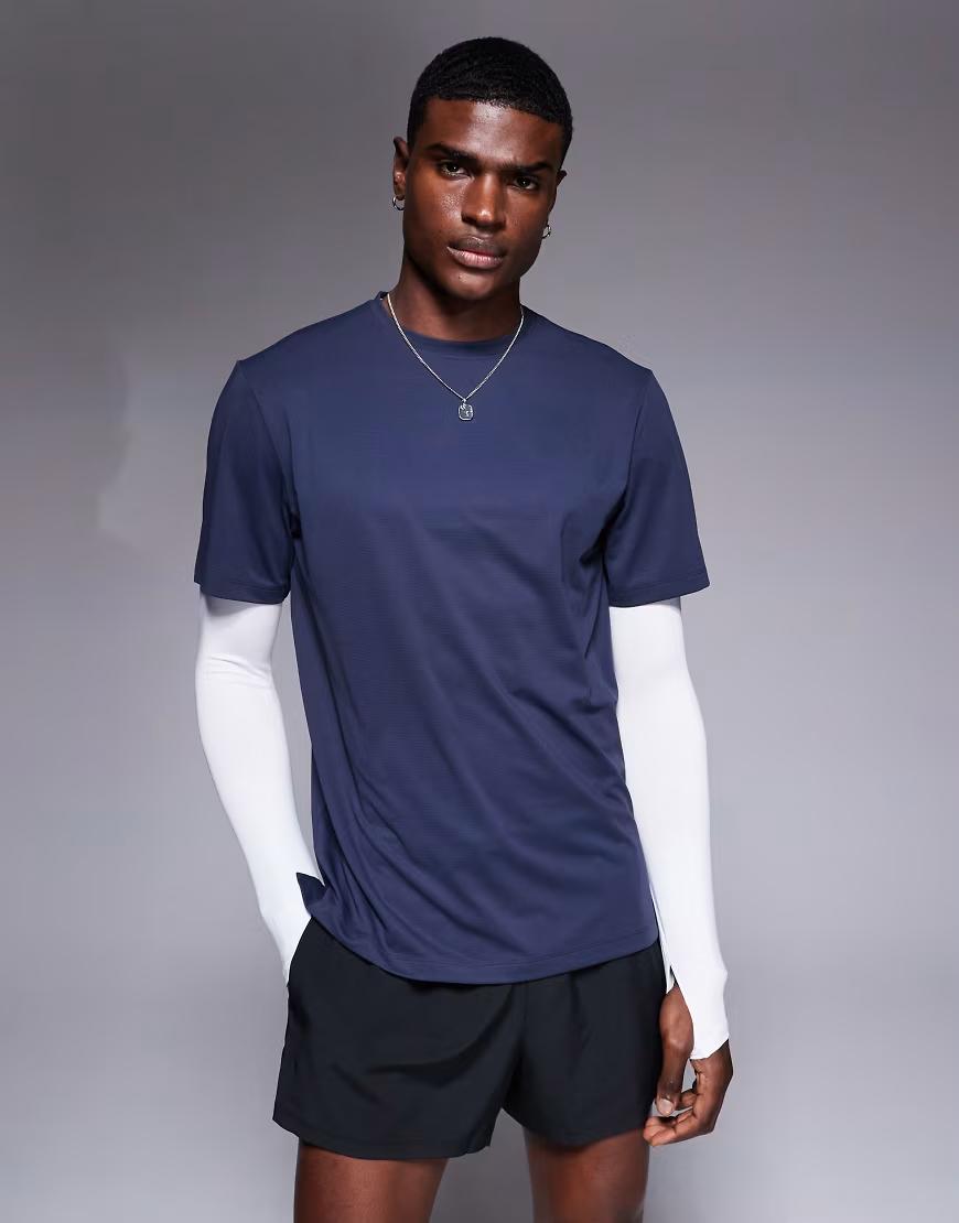 GRANATOWY T-SHIRT SPORTOWY