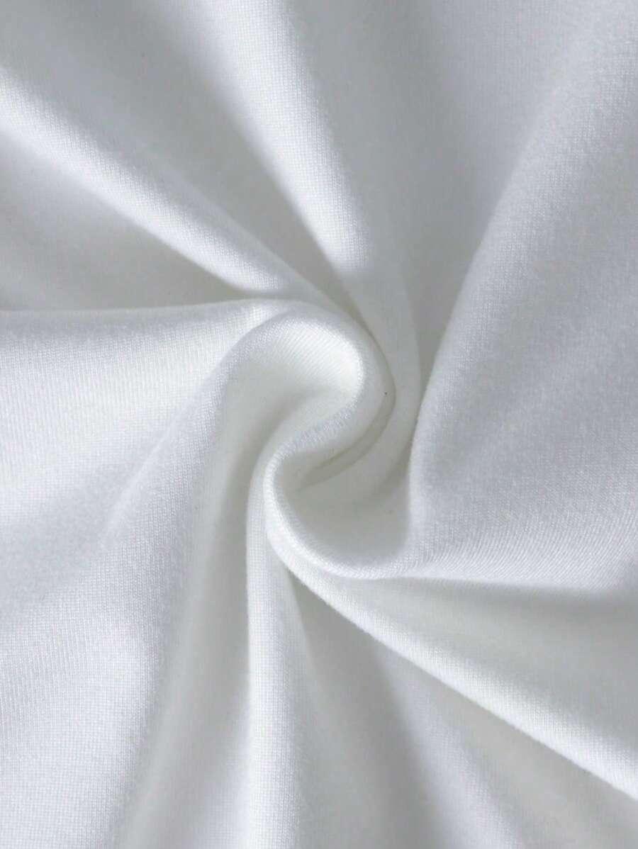 BIAŁA BLUZKA KRÓTKI RĘKAW print