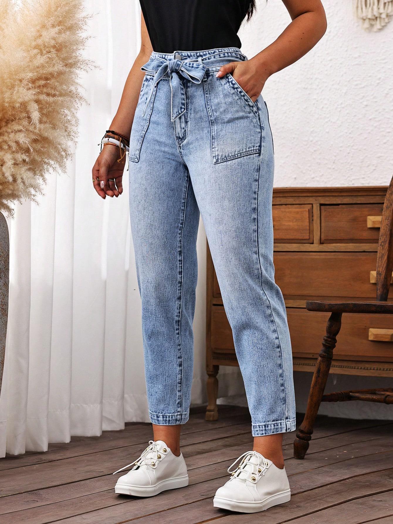 NIEBIESKIE SPODNIE JEANS 