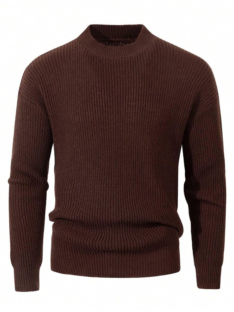 BRĄZOWY SWETER PÓŁGOLF