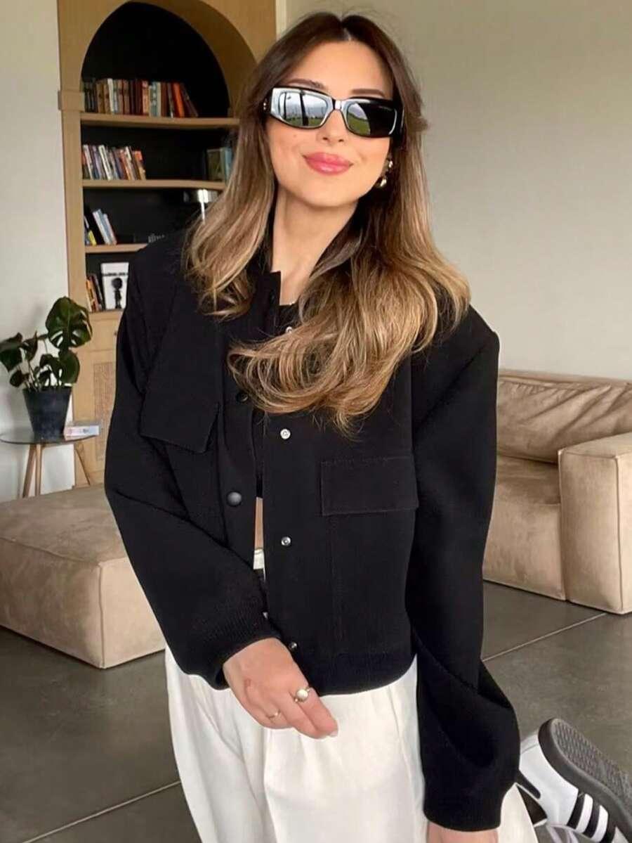 czarna kurtka bomber