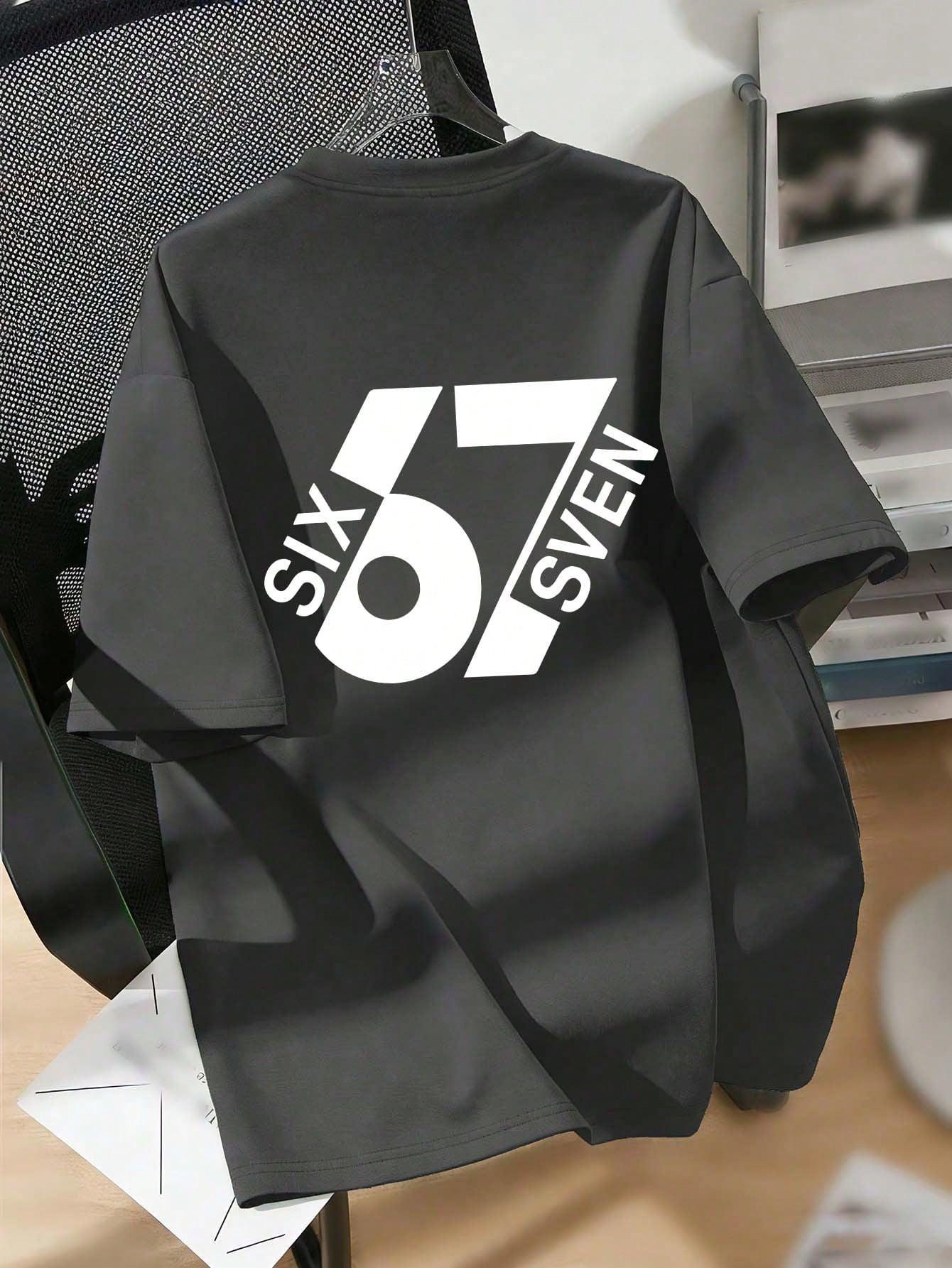 SZARY T-SHIRT PRINT