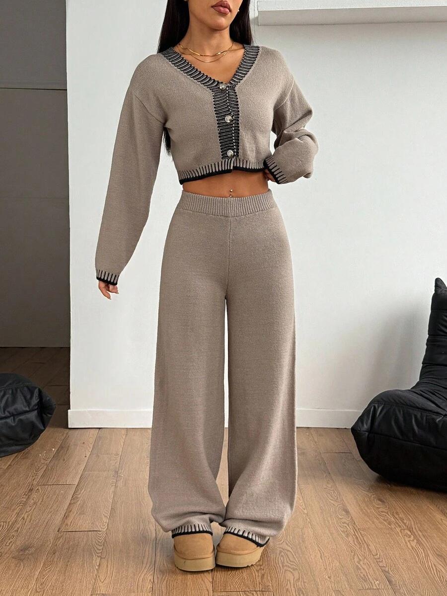 SWETER SPODNIE KOMPLET
