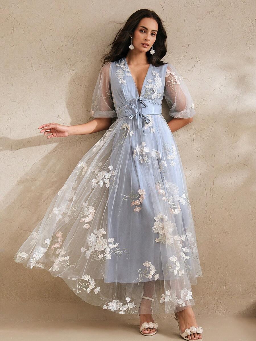 NIEBIESKA MAXI SUKIENKA