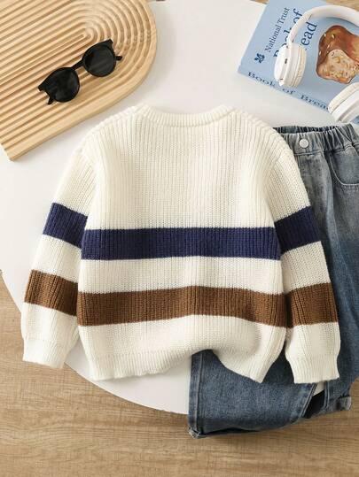 SWETER wzór PASKI
