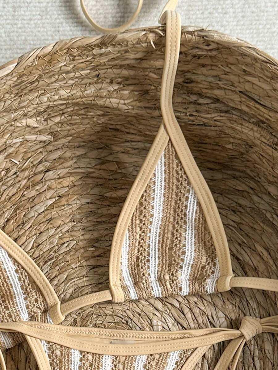 dwuczęściowy strój kąpielowy bikini haft