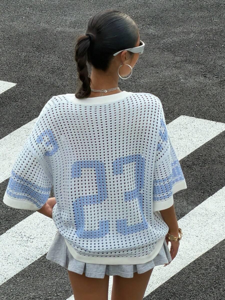 BIAŁY T-SHIRT siateczka