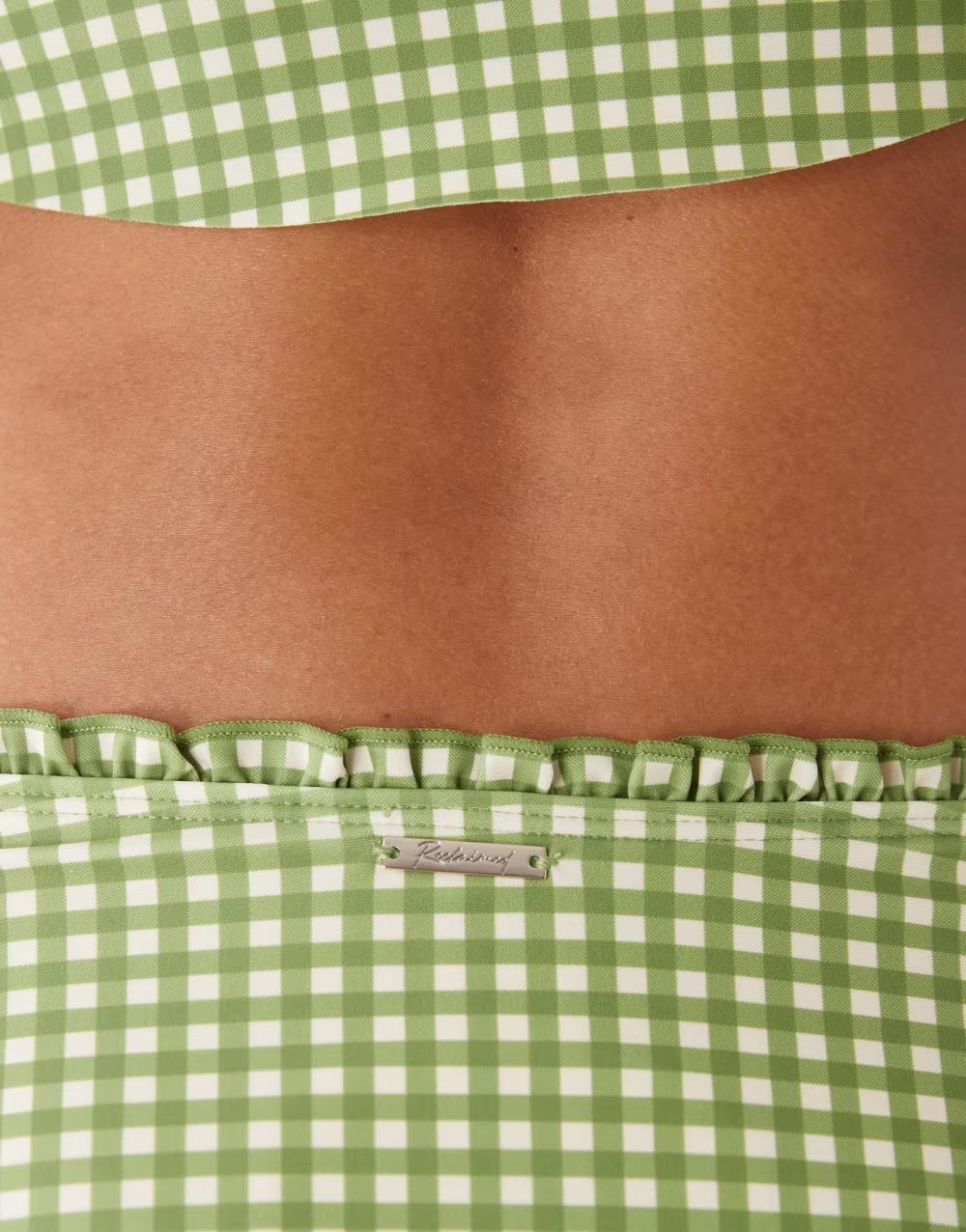 DÓŁ OD BIKINI falbanki kratka kontrast