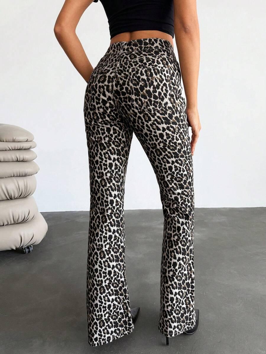 SPODNIE JEANS ANIMAL PRINT