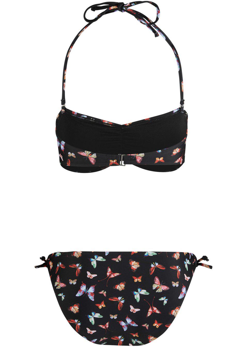 czarny dół od bikini wzór