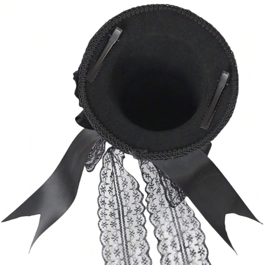 czarny kapelusz Steampunk
