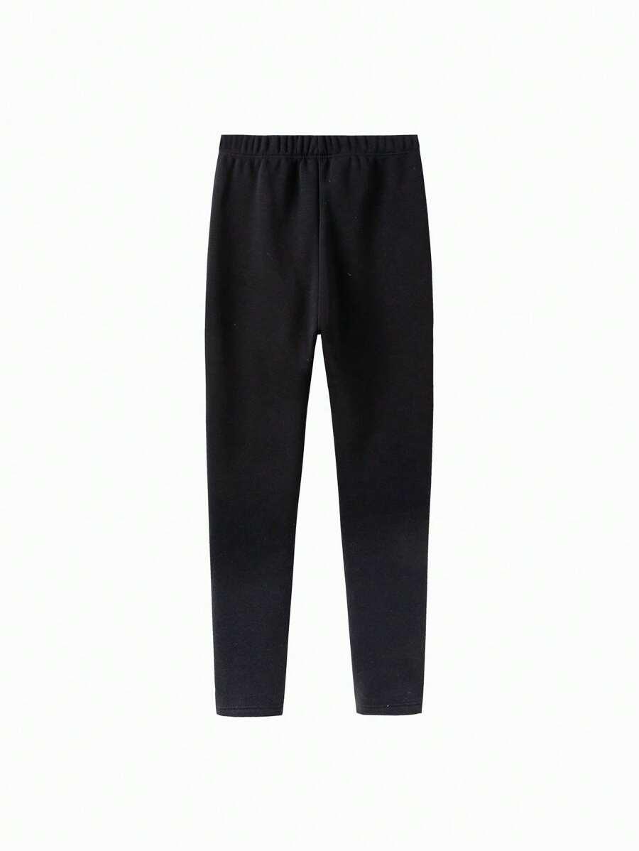 CZARNE OCIEPLANE LEGGINSY