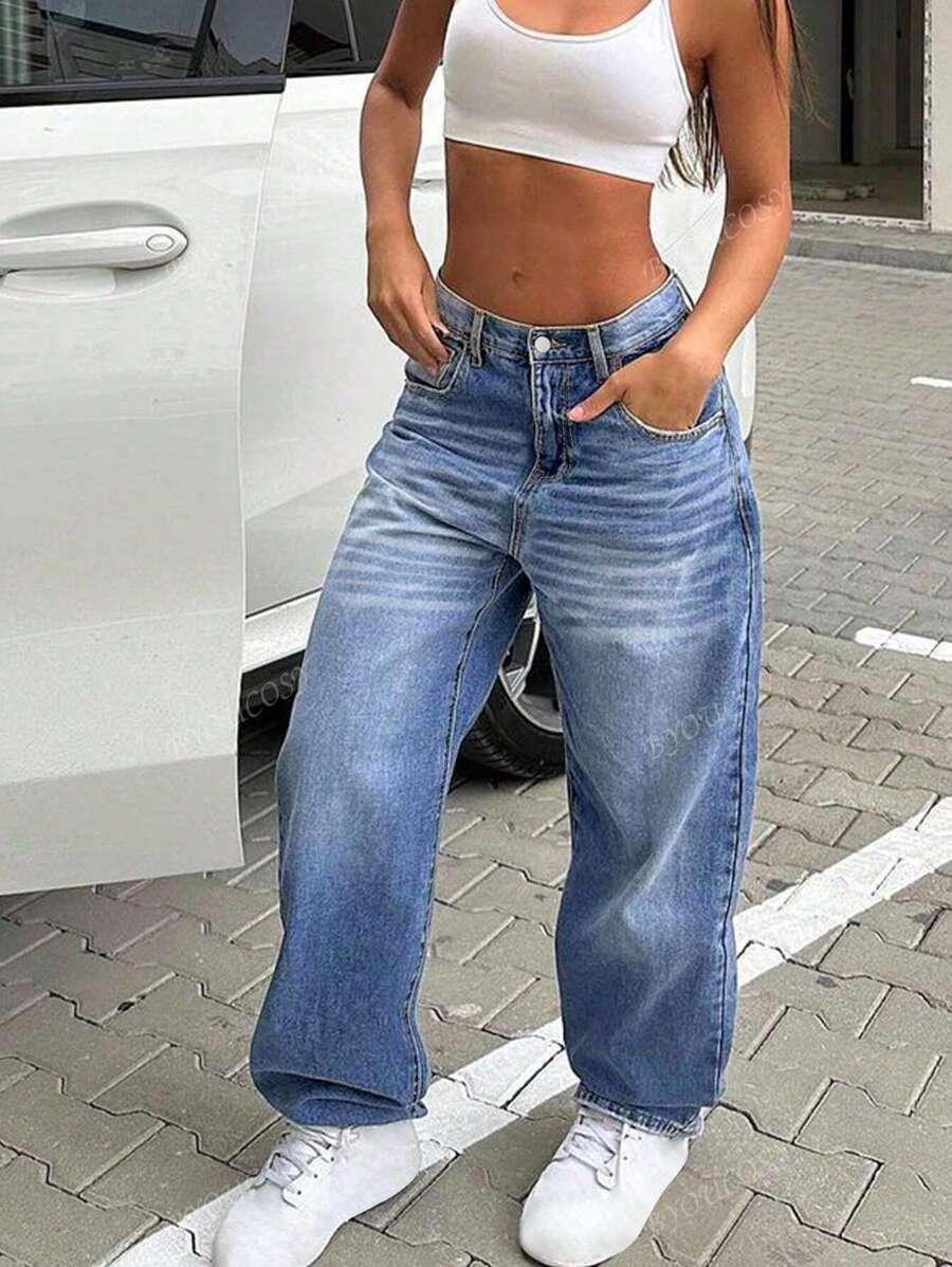 SZEROKIE JEANSY DAMSKIE