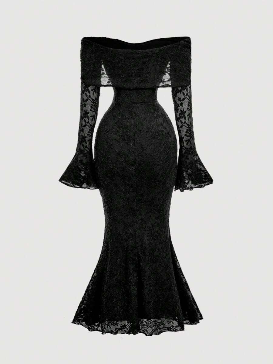 CZARNA MAXI SUKIENKA 