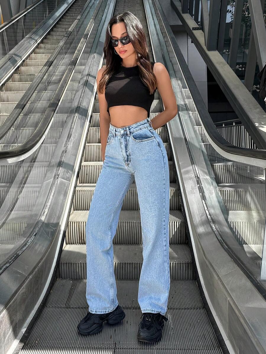 NIEBIESKIE SPODNIE JEANS