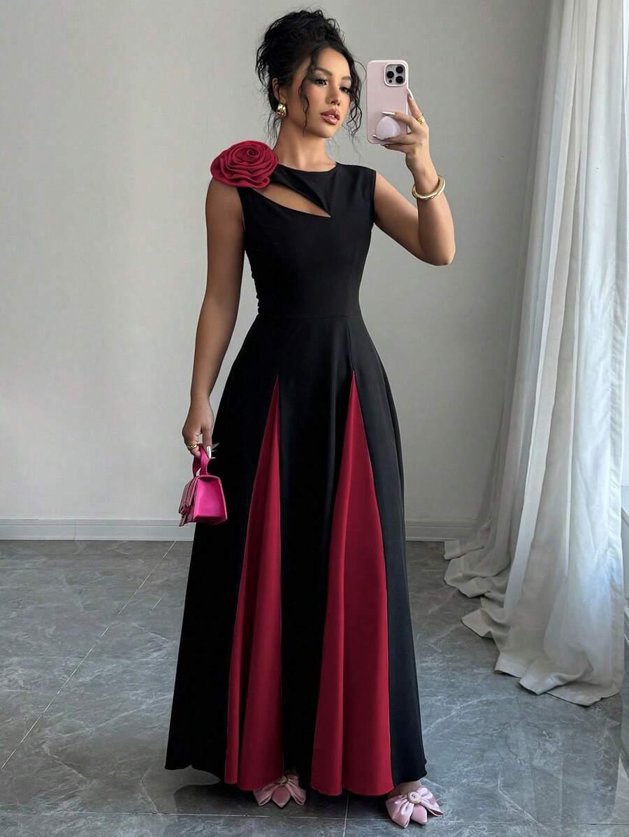 czarna maxi sukienka