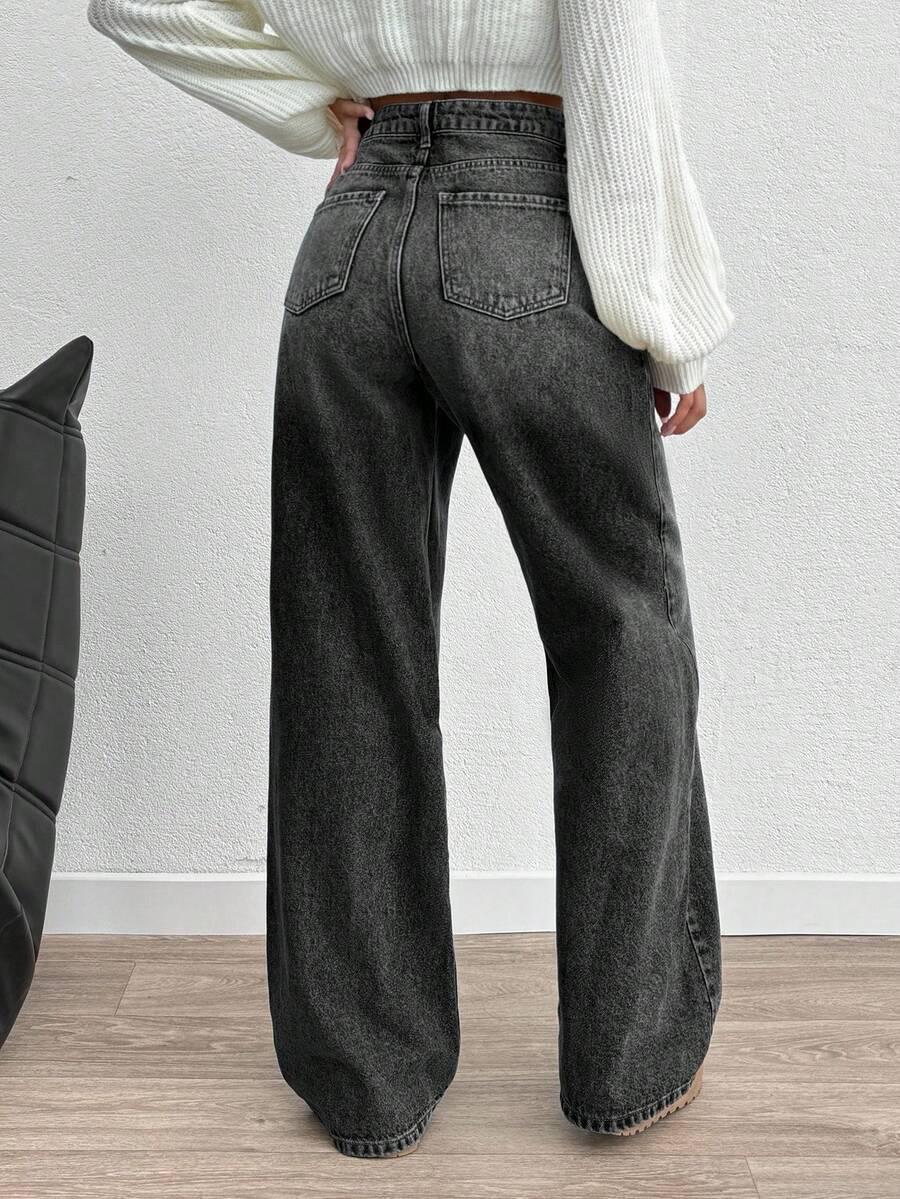 SZARE SPODNIE JEANS