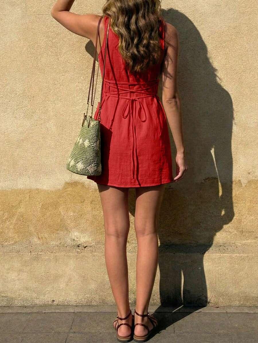 czerwona sukienka mini