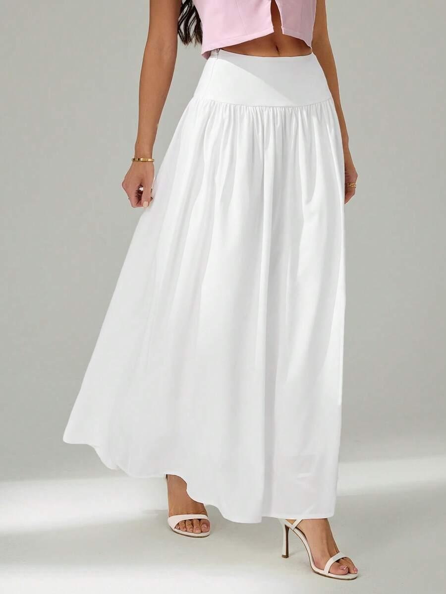 SPÓDNICA MAXI BIAŁA