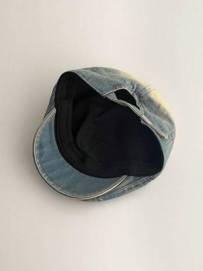beret z daszkiem jeans