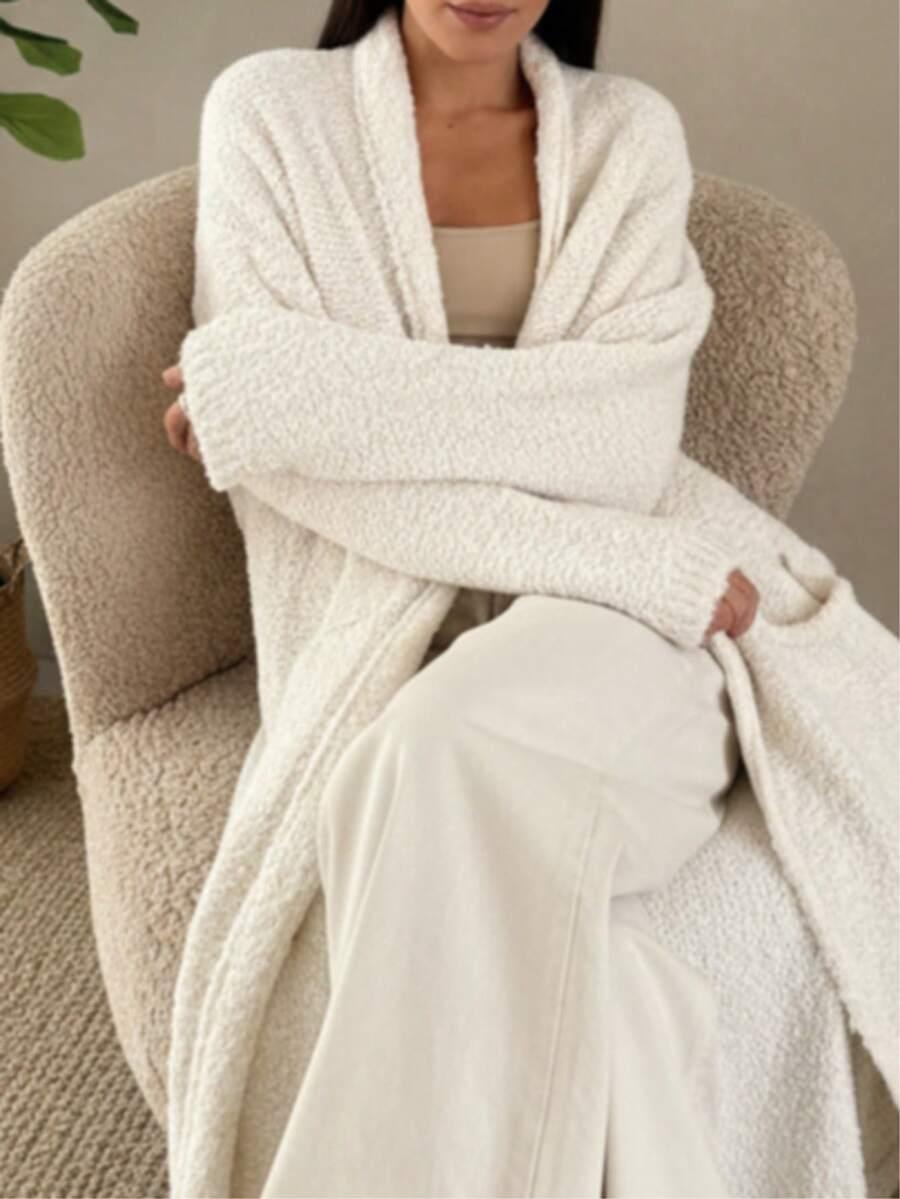 BEŻOWY SWETER KARDIGAN 