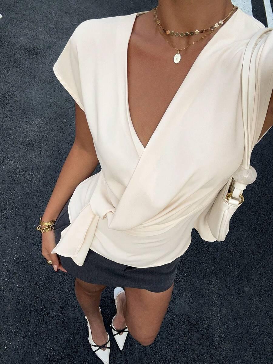 bluzka v-neck wiązanie 