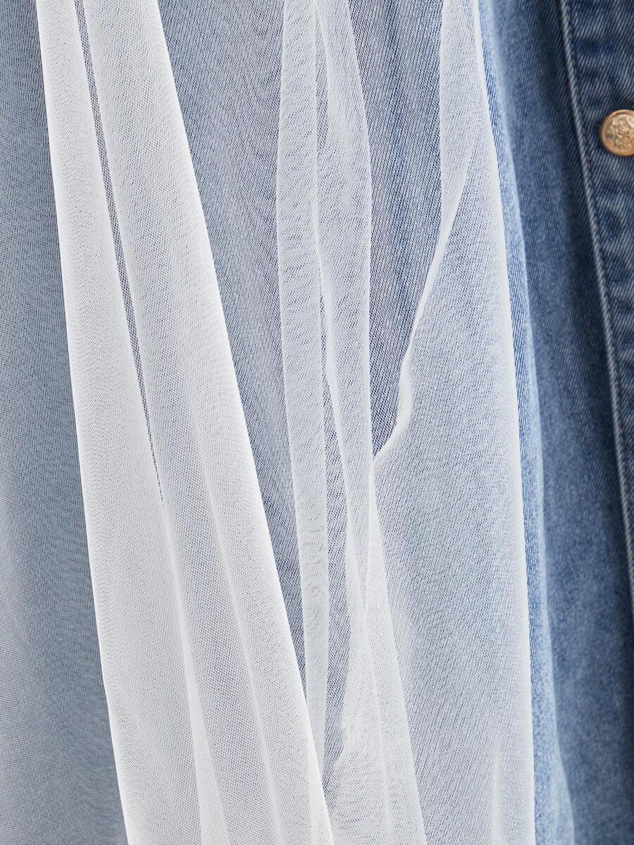 spódnica maxi tiul jeans