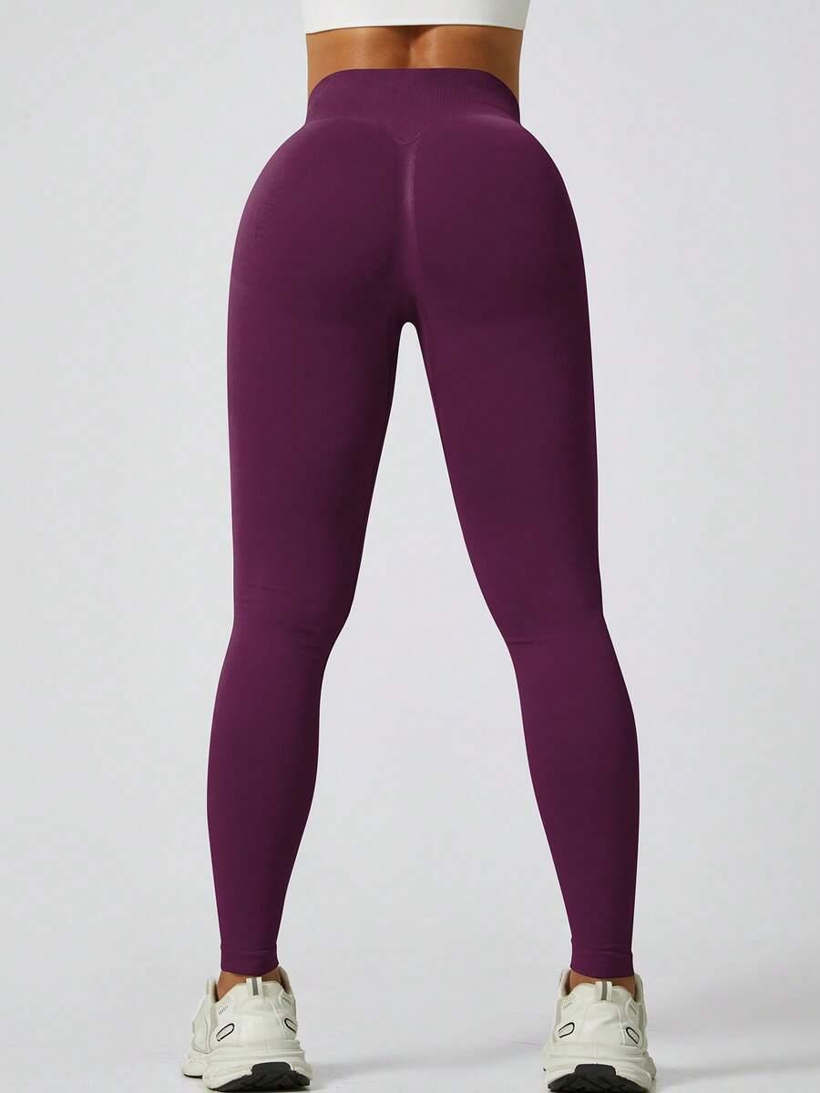 fioletowe legginsy sportowe