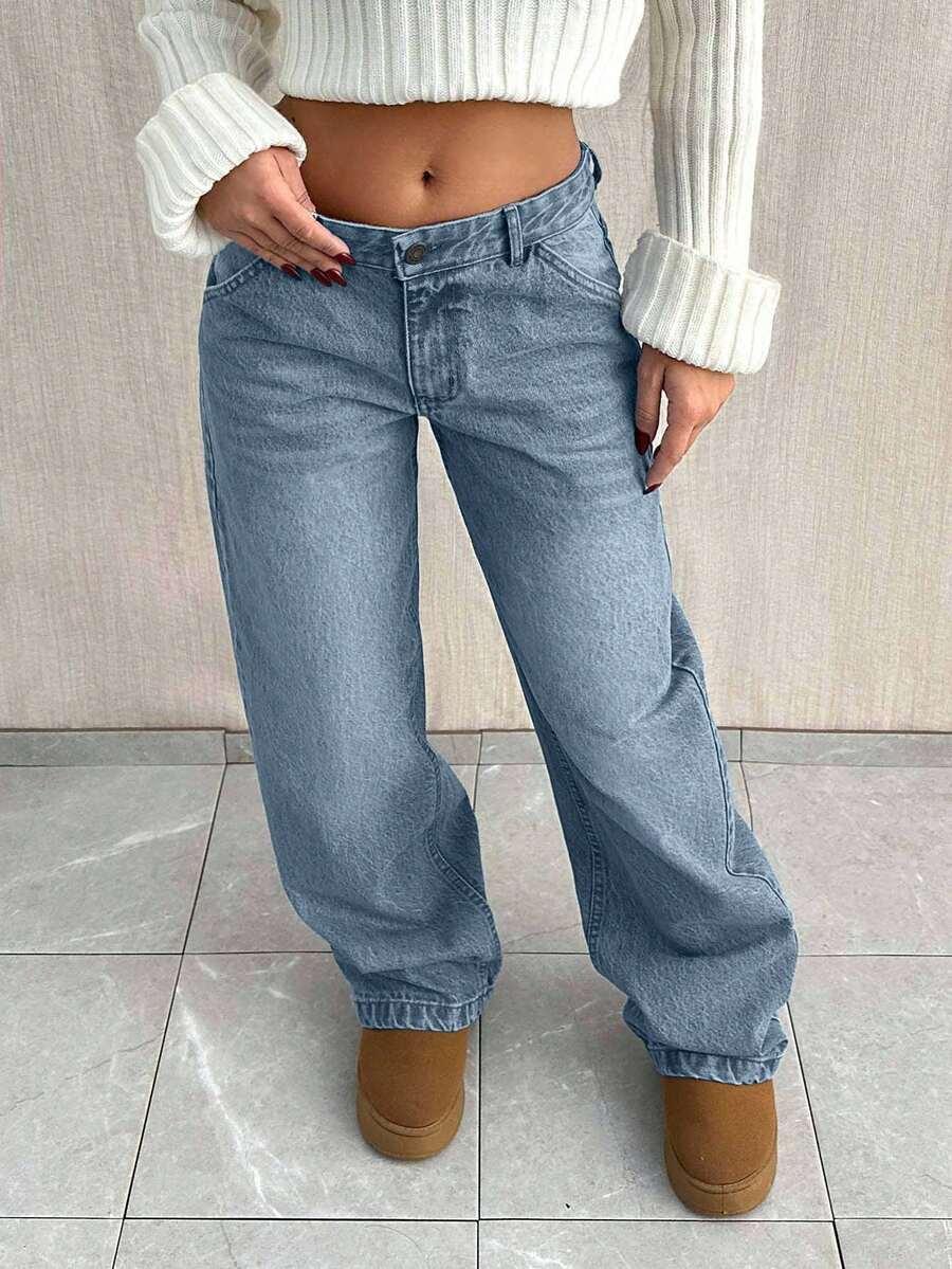 NIEBIESKIE SPODNIE JEANS