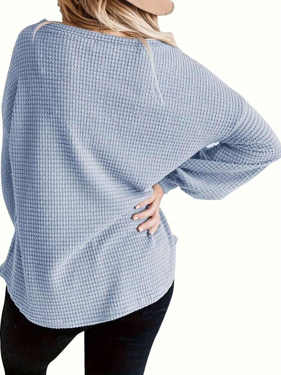niebieski dzianinowy sweter 