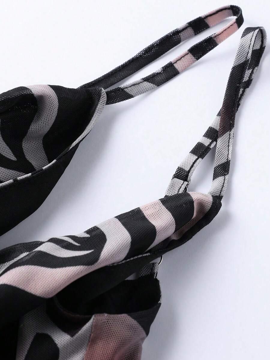 maxi sukienka lejący dekolt animal print