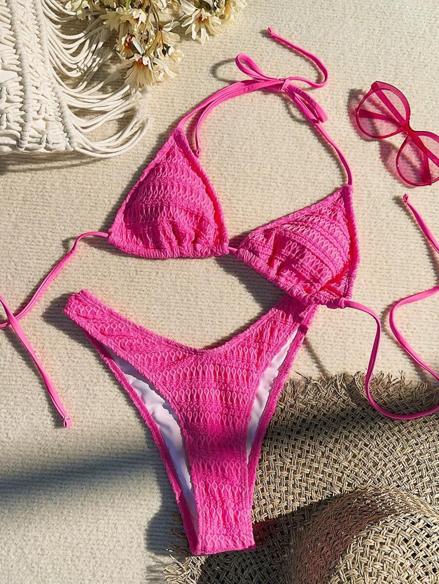 GÓRA OD BIKINI WIĄZANIE TEKSTURA