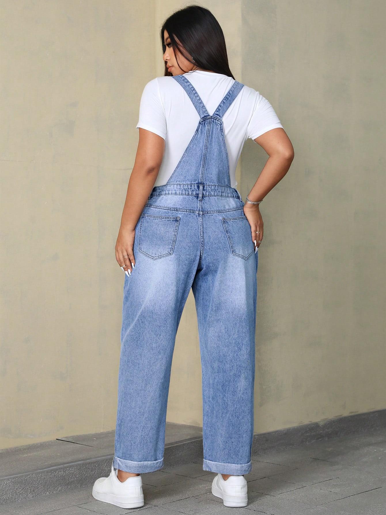 NIEBIESKI KOMBINEZON JEANS