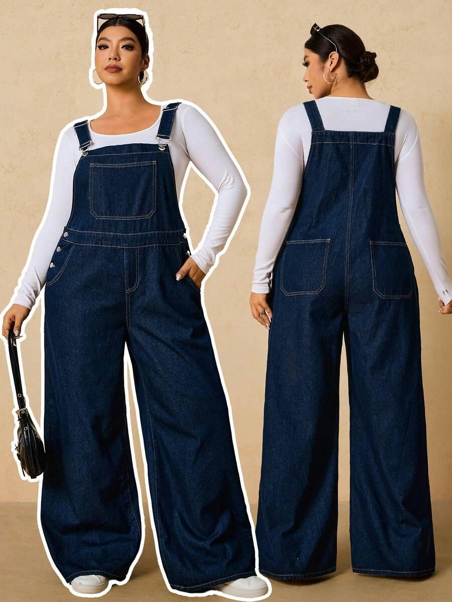 granatowe spodnie ogrodniczki jeans 