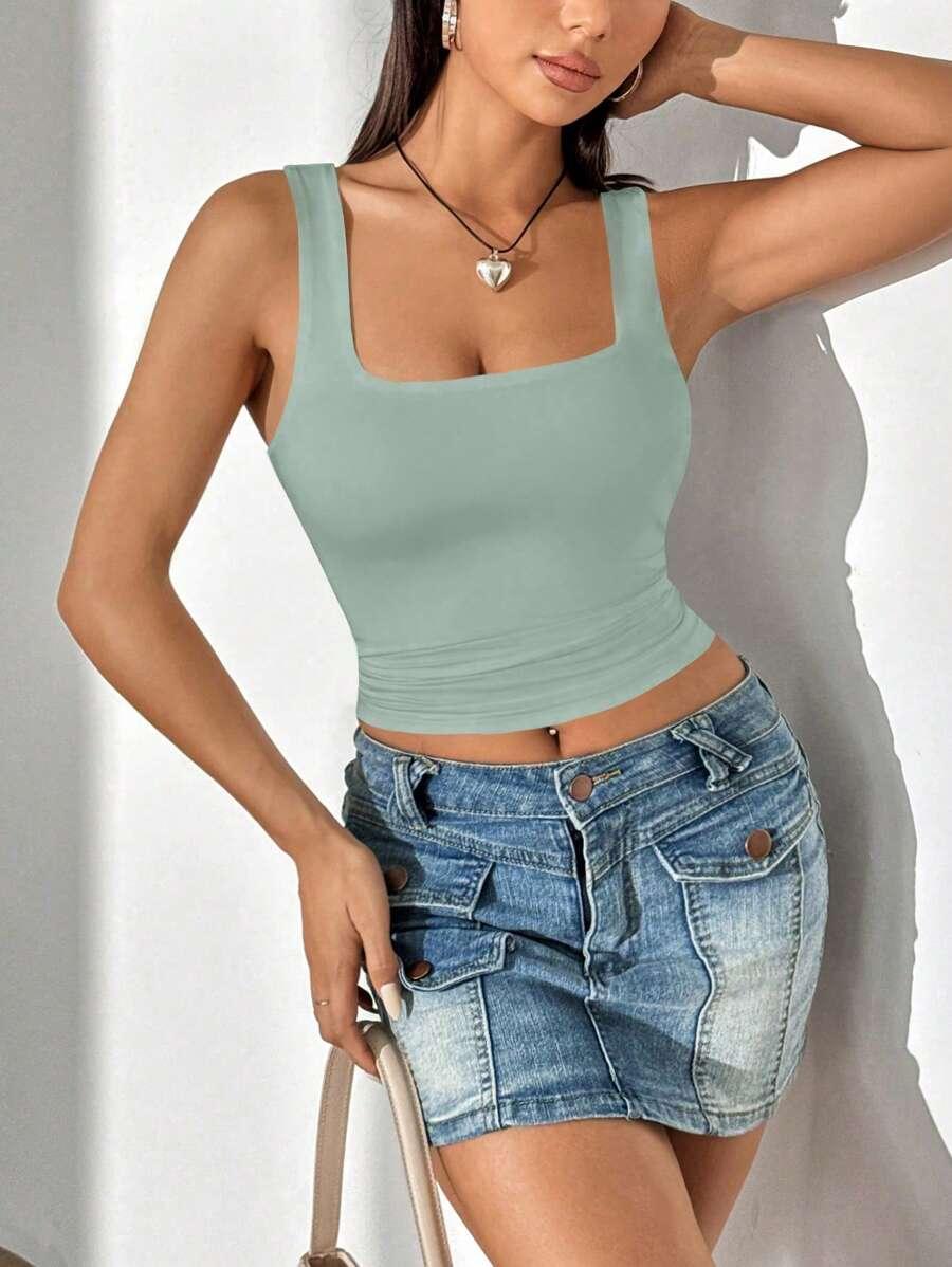zielony gładki top