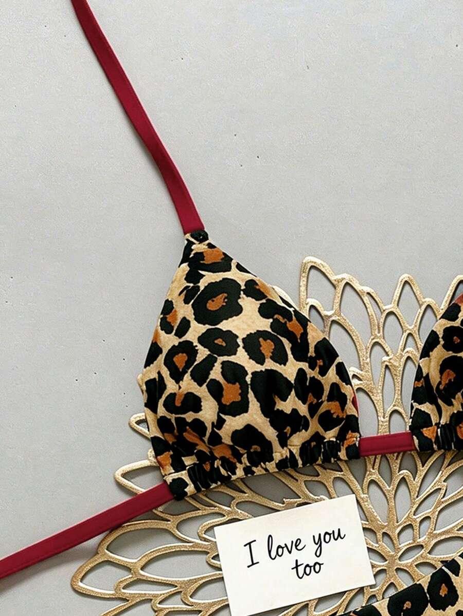 dwuczęściowy strój kąpielowy animal print 