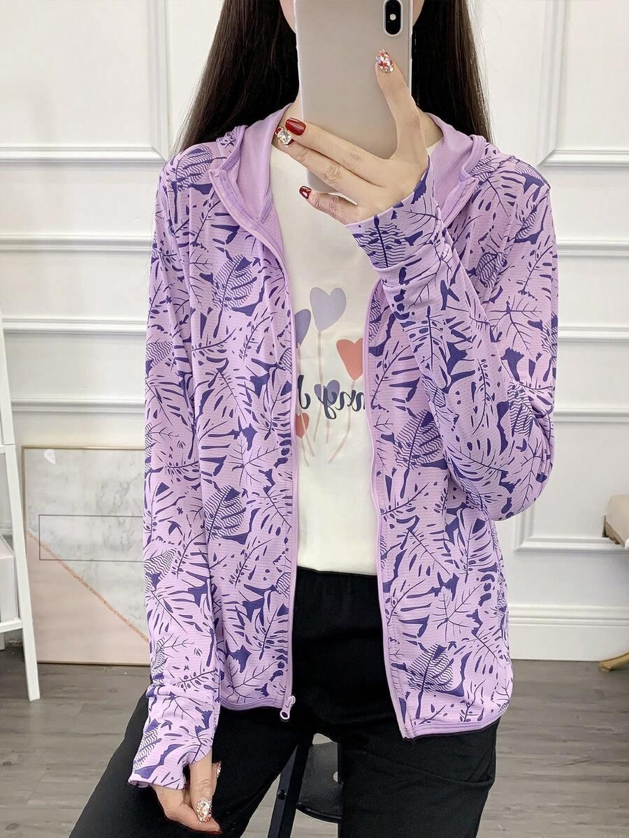 fioletowa bluza print
