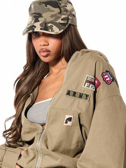 zielona kurtka zamek