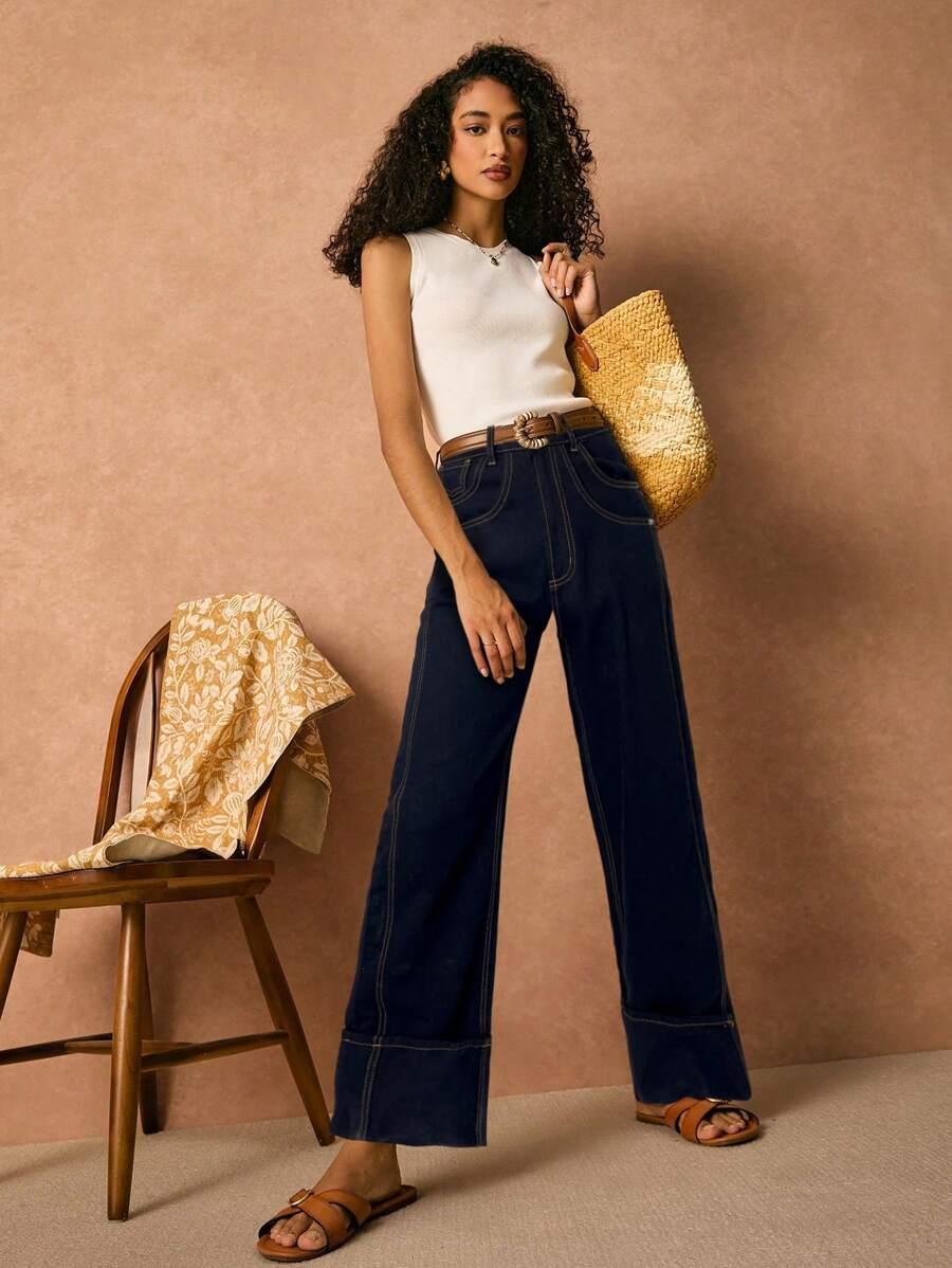 czarne spodnie jeans prosta nogawka
