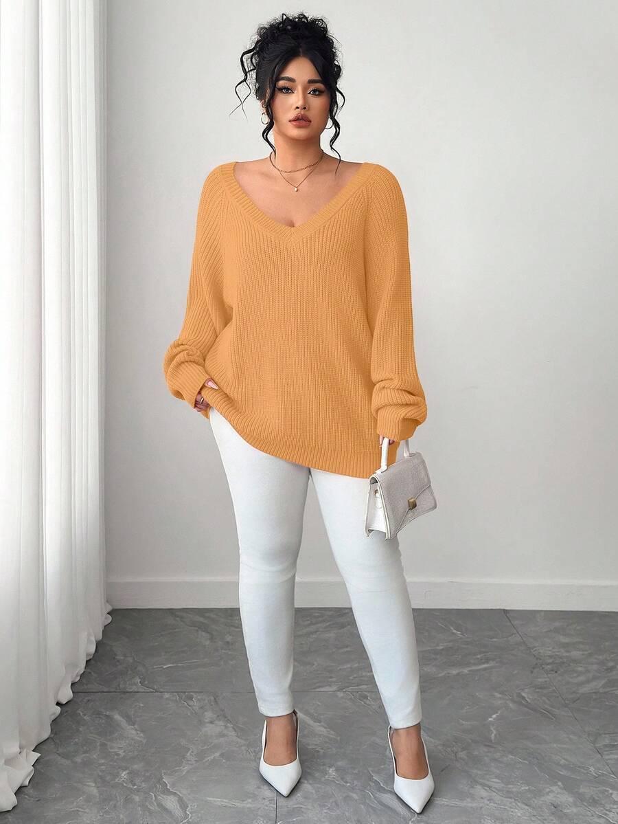 brązowy sweter dzianina 