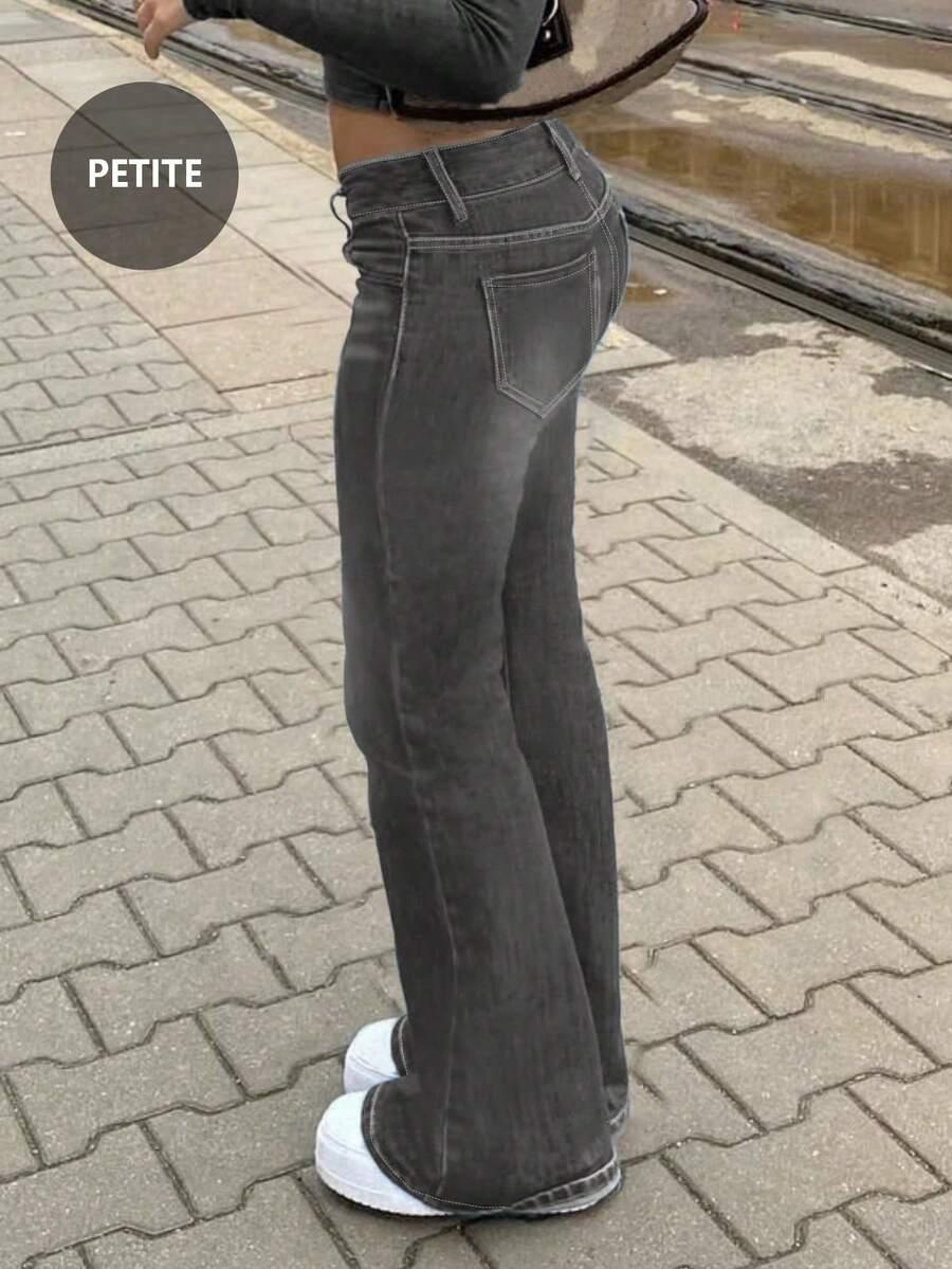 szare spodnie jeans dzwony